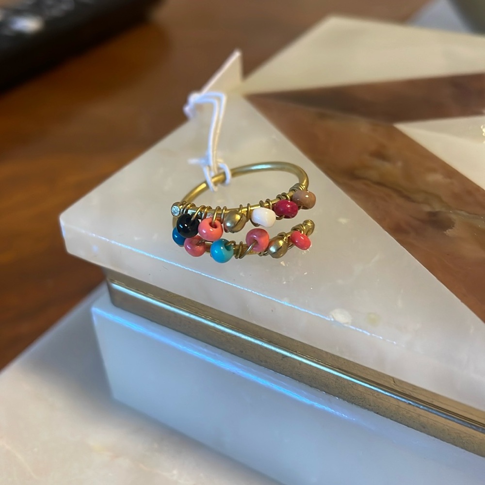 Vestopazzo Adjustable Beaded ring
